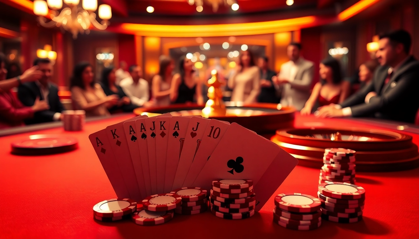 Joueurs engagés à une table luxueuse dans un environnement de casino en ligne argent réel France.