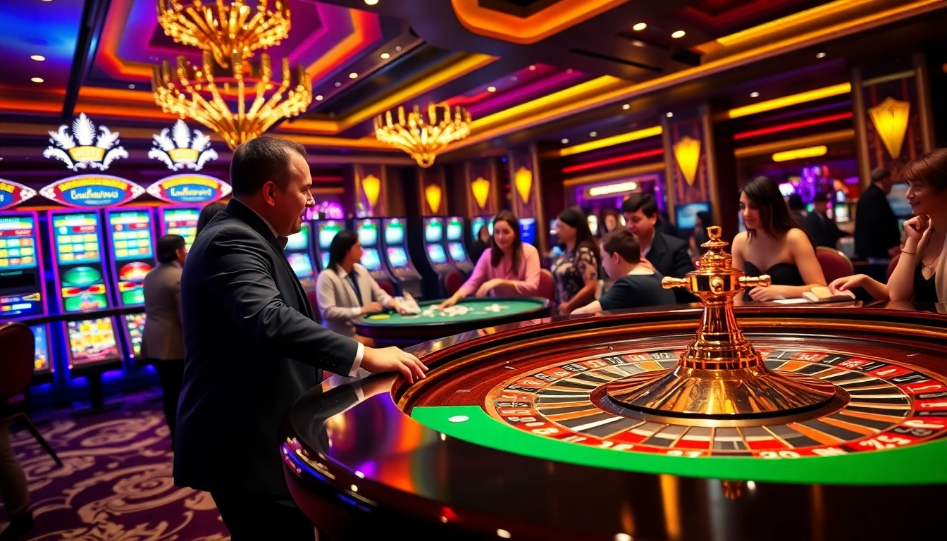 Vivez le frisson du meilleur casino en ligne 2026 avec des joueurs profitant de la roulette et des machines à sous.