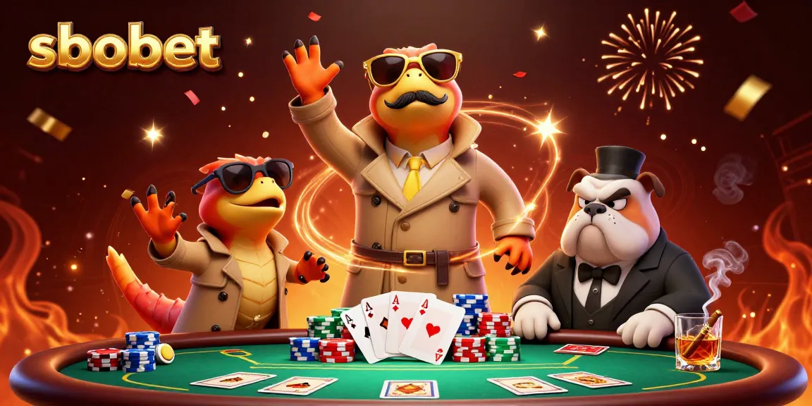 Simplify betting with sbobet as raptors sneak into a VIP lounge, surrounded by poker excitement.
