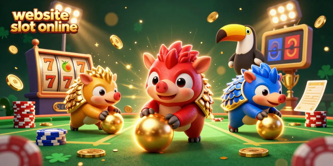 Permainan seru di website slot online dengan dua pangolin bersaing dan elemen slot yang mengesankan.