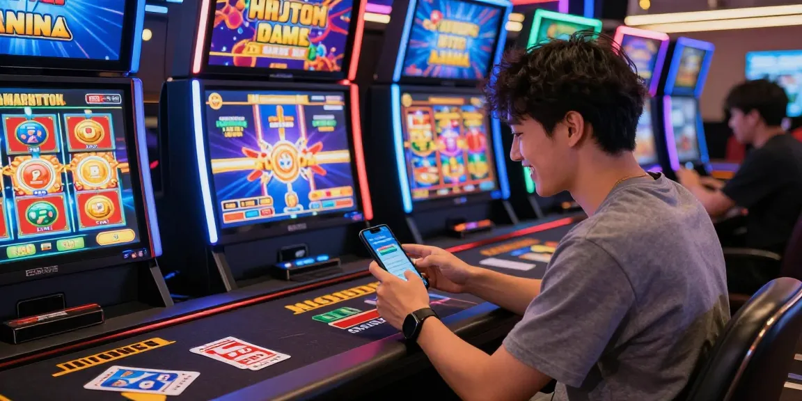 Engaging online casino scene at https://mvc.org.uk, showcasing a player using Mastercard for instant deposits surrounded by vibrant game displays.
