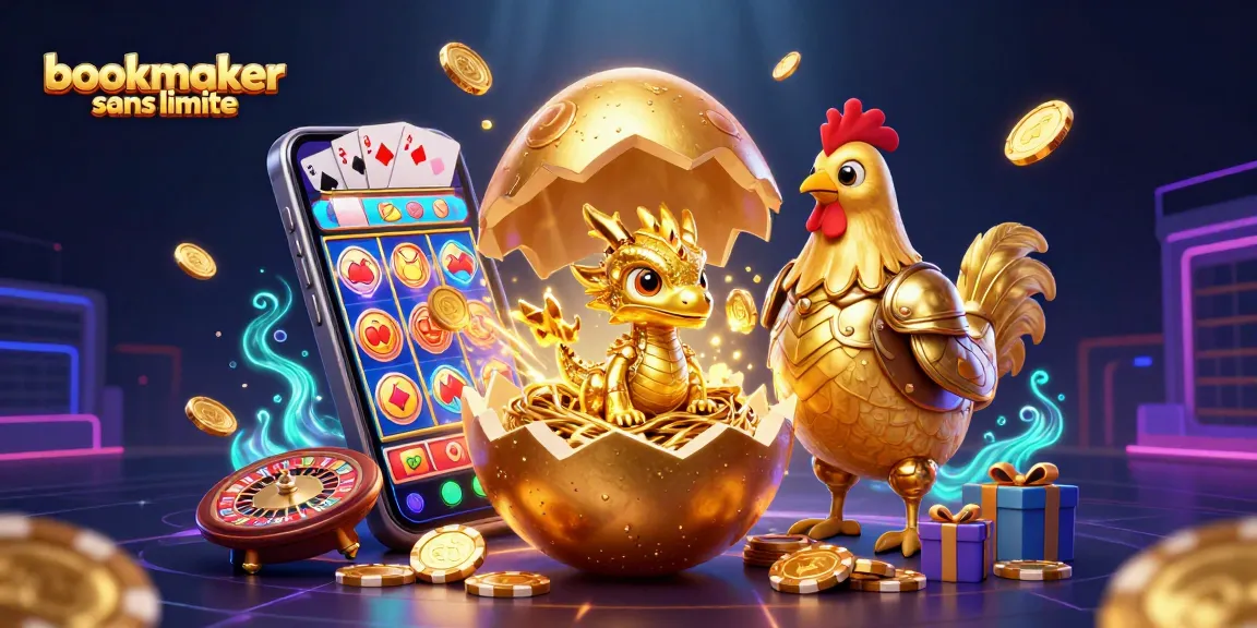 Découvrez les paris chez un bookmaker sans limite avec des éléments de jeux de casino colorés et captivants.