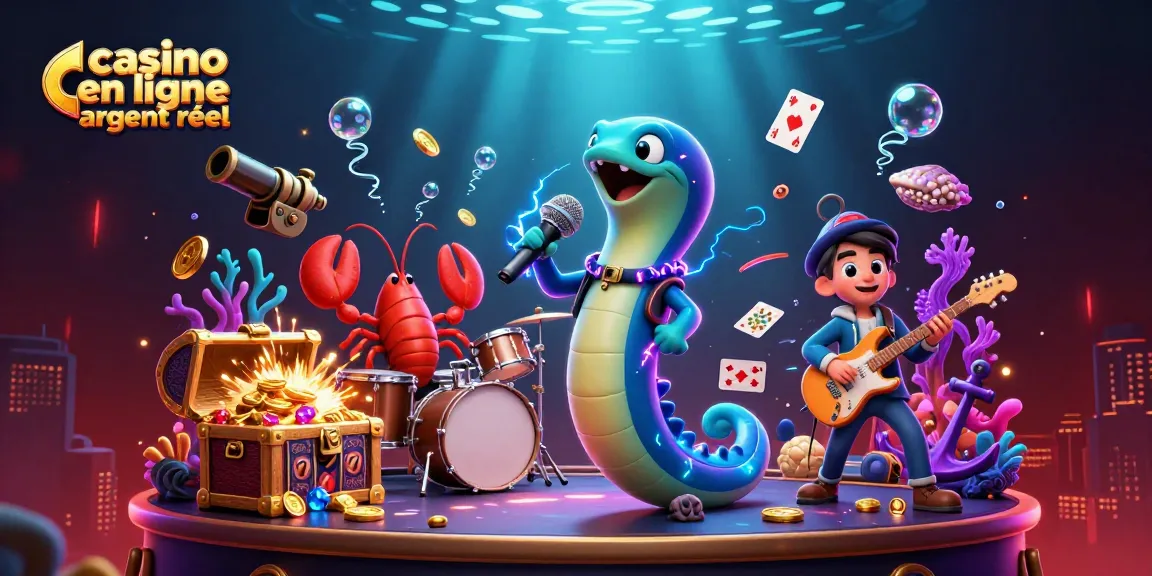 Jouez dans un casino en ligne argent réel avec des personnages animés au milieu des trésors sous-marins.