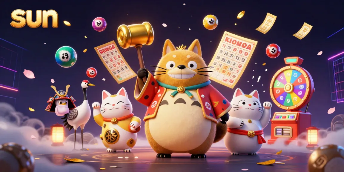 Join the fun at a sun-themed casino adventure with animated characters and dynamic game elements!