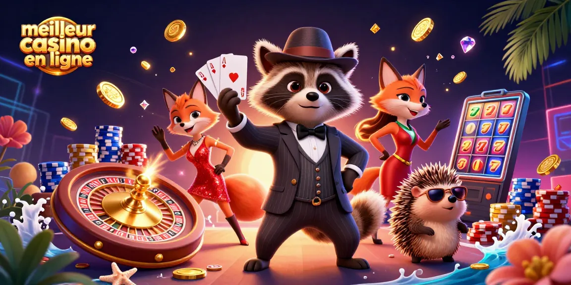 Profitez de l'expérience du meilleur casino en ligne avec un gangster, une dame et un agent de sécurité.