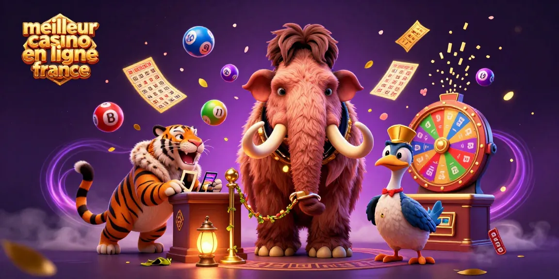 Plongez dans le meilleur casino en ligne France avec une illustration animée de ses personnages emblématiques.