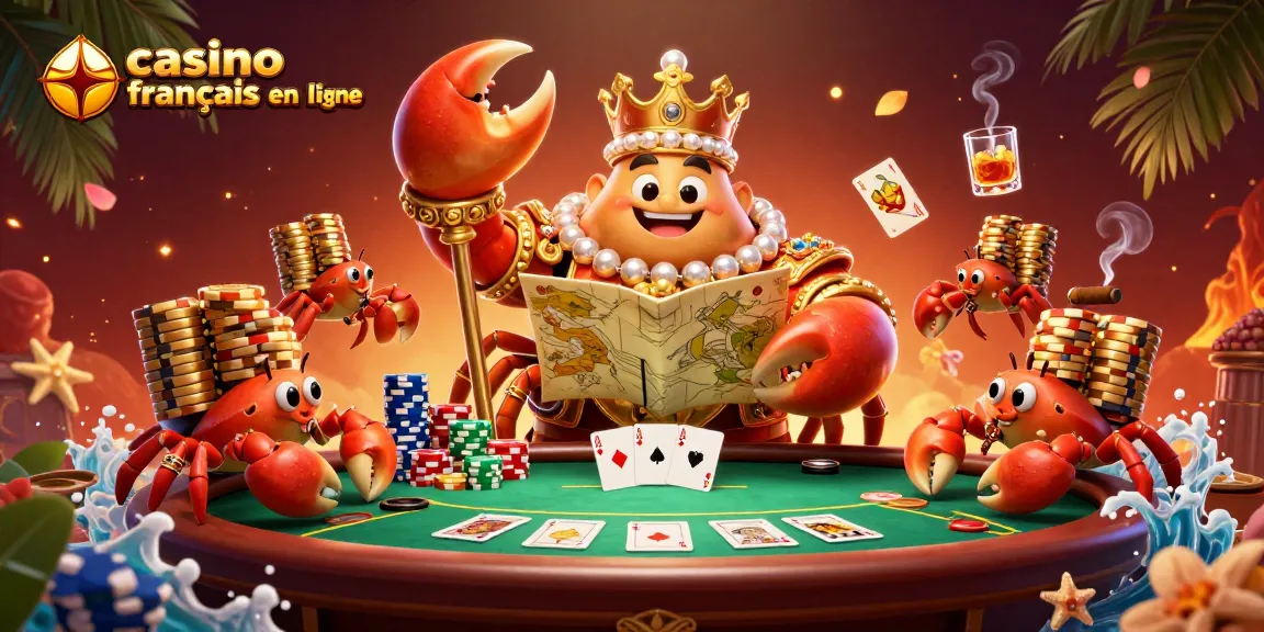 Visitez un casino français en ligne pour une aventure avec un crabe roi et des jetons dorés !