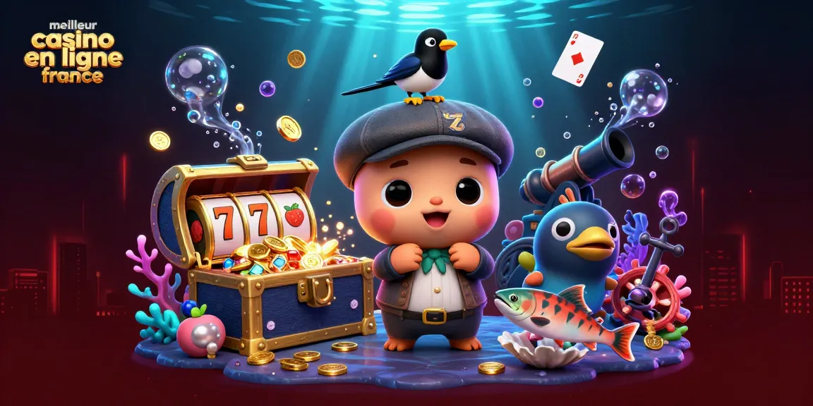 Explore le meilleur casino en ligne France avec une illustration colorée de scènes de jeux captivants.