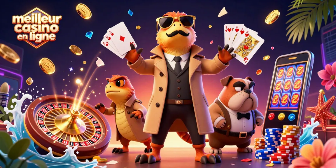 Image de trois raptors en trench coat tentant d'entrer dans le meilleur casino en ligne en France.