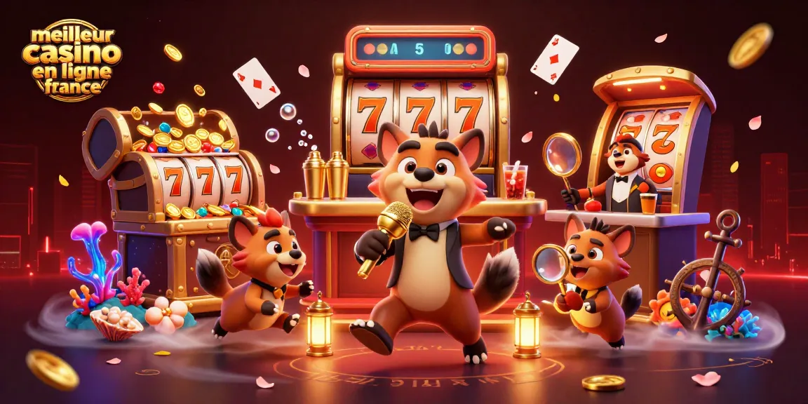 Jouez et gagnez avec le meilleur casino en ligne France, découvrez les hyènes animées dans une scène ludique.