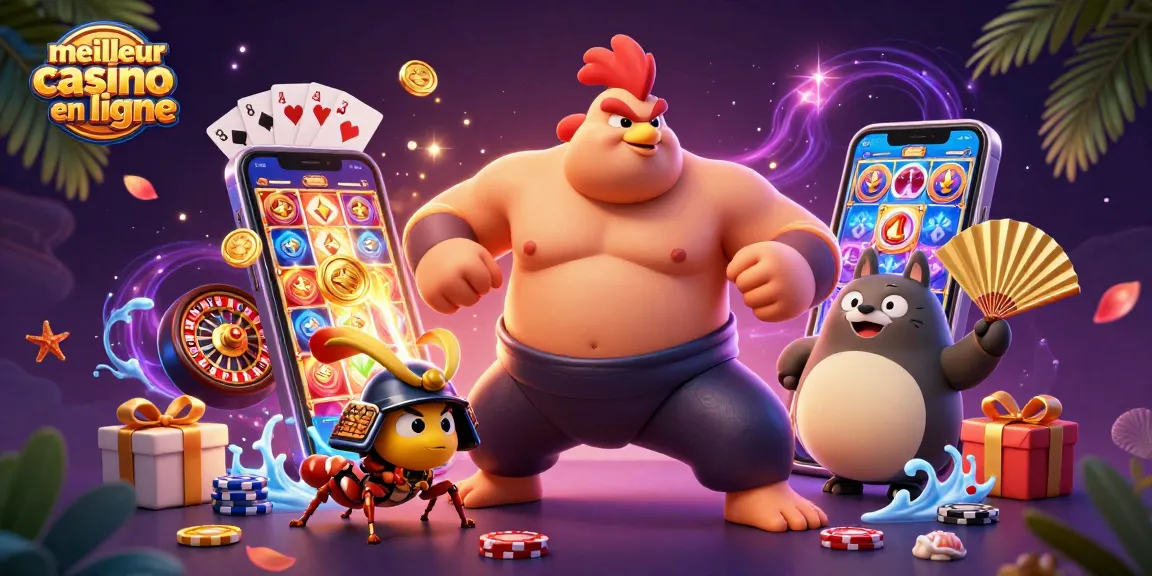 Jouez avec le meilleur casino en ligne : action dynamique au cœur de l'illustration.