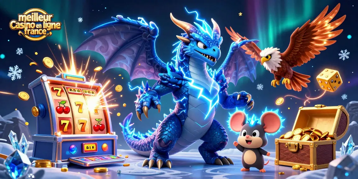 Jouez dans le meilleur casino en ligne France avec un dragon, un faucon et un personnage mascotte électrisant.